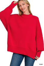 Load image into Gallery viewer, SIDE SLIT OVERSIZED SWEATER
