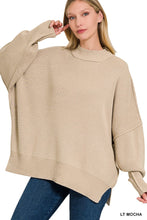 Load image into Gallery viewer, SIDE SLIT OVERSIZED SWEATER
