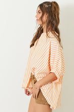 Load image into Gallery viewer, OVERSIZED BUTTON DOWN STRIPED SHIRT
