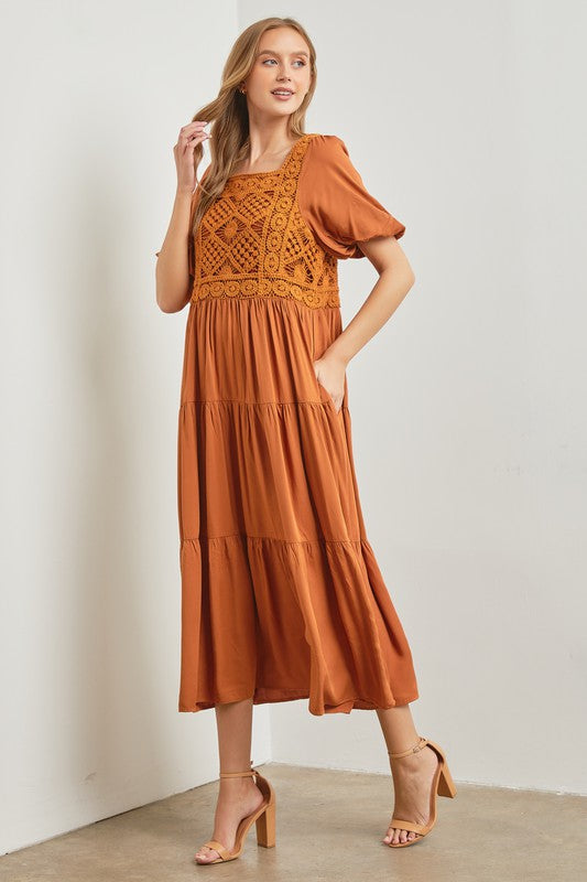 crochet bodice maxi dress CROCHET BODICE MAXI DRESS – Dreams Boutique, LLC