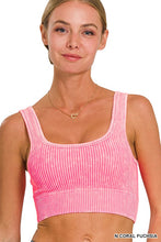 Load image into Gallery viewer, WASHED RIBBED SQUARE NECK WITH BRA PADS
