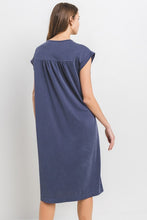 Load image into Gallery viewer, Modal Solid V-neck Short Sleeve Dress
