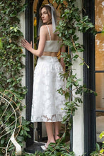 Load image into Gallery viewer, FLORAL ORGANZA ROSETTE CROP TOP AND SKIRT
