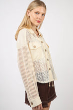 Load image into Gallery viewer, PLUS SIZE Oversized Lace Shirt Jacket
