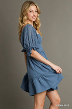 Load image into Gallery viewer, Gauze Squared Neckline Smocked Short Dre
