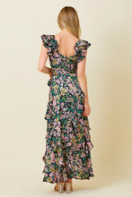 Load image into Gallery viewer, FLORAL SATIN MAXI DRESS
