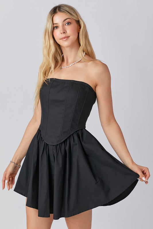 Strapless Tube Babydoll Mini Dress Dreams Boutique, LLC Strapless Tube Babydoll Mini Dress Dreams Boutique, LLC