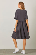 Load image into Gallery viewer, RIB KNIT RUFFLE DRESS
