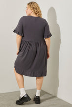 Load image into Gallery viewer, PLUS RIB KNIT RUFFLE DRESS
