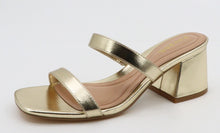 Load image into Gallery viewer, Double Strap Metallic Heel
