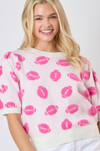 Load image into Gallery viewer, Pink Football Short Sleeve Sweater
