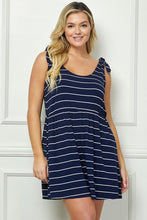 Load image into Gallery viewer, Plus Size Black Skater Dress With Mock T
