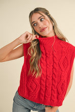 Load image into Gallery viewer, CHUNKY CABLE KNIT SWEATER VEST
