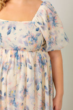Load image into Gallery viewer, PLUS Square Neck Floral Print Maxi Dress
