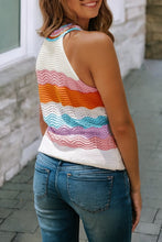 Load image into Gallery viewer, Wavy Striped Textured Knit Sleeveless Sweater
