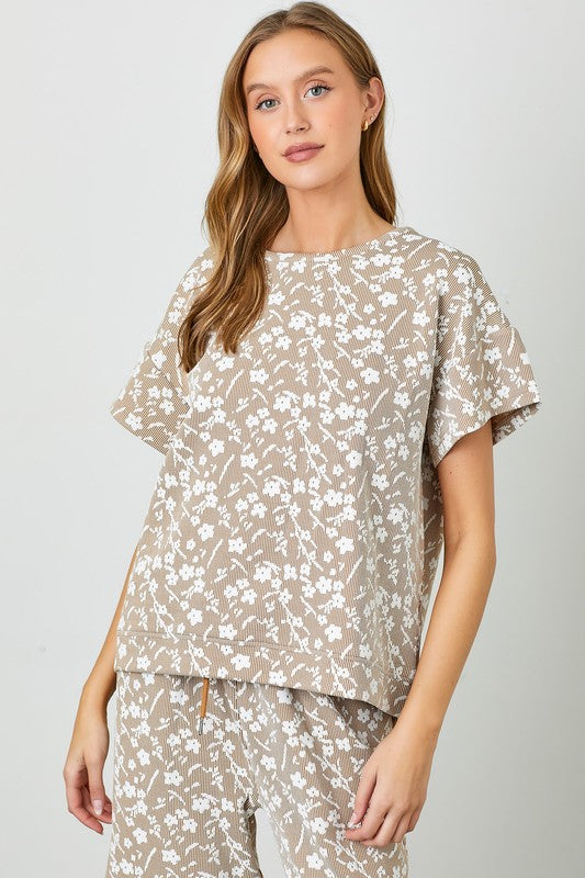 Floral Knit Jacquard Top (part of a set)