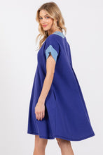 Load image into Gallery viewer, Color Block Knit Pleated Mini Dress
