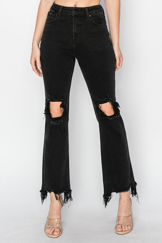 HIGH RISE CROP STRAIGHT JEANS