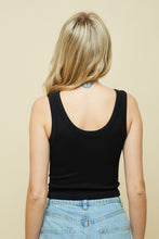 Load image into Gallery viewer, FRONT ZIPPER WIDE BINDING TANK TOP
