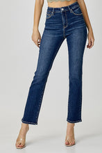 Load image into Gallery viewer, MID RISE ANKLE STRAIGHT SLIM JEANS
