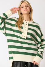 Load image into Gallery viewer, Poly Stripe Loose Fit Oversized Sweater
