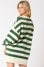 Load image into Gallery viewer, Poly Stripe Loose Fit Oversized Sweater
