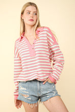 Load image into Gallery viewer, Oversized Causal Striped Knit Top
