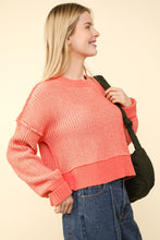 Load image into Gallery viewer, Two Tone Striped Casual Stripe Sweater
