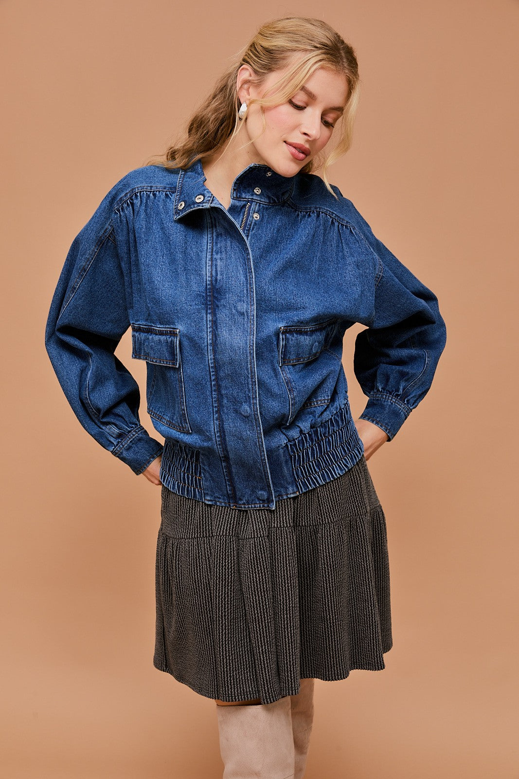 COCOON SLEEVE DENIM JACKET