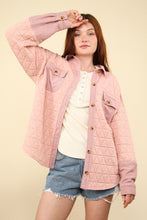 Load image into Gallery viewer, Oversized Quilted Cozy Shacket Jacket
