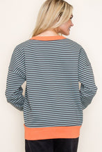 Load image into Gallery viewer, TEXTURED STRIPE PULLOVER TOP
