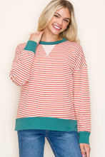 Load image into Gallery viewer, TEXTURED STRIPE PULLOVER TOP
