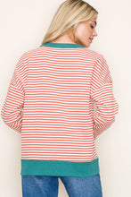 Load image into Gallery viewer, TEXTURED STRIPE PULLOVER TOP
