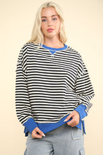 Load image into Gallery viewer, Stripe Casual Oversized Knit Top
