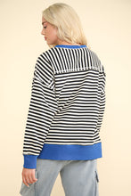 Load image into Gallery viewer, Stripe Casual Oversized Knit Top
