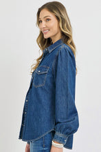 Load image into Gallery viewer, PREORDER Shirring Sleeve Relaxed Fit Button Down
