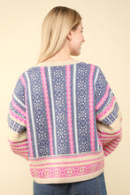 Load image into Gallery viewer, Oversized Cozy Aztec Graphic Knit Sweater
