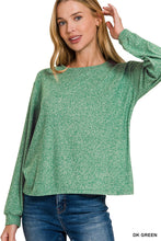 Load image into Gallery viewer, SOFT MELANGE HACCI ROUND NECK LONG SLV T
