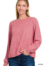 Load image into Gallery viewer, SOFT MELANGE HACCI ROUND NECK LONG SLV T
