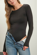 Load image into Gallery viewer, SOLID ROUND NECK LONG SLEEVE BODYSUIT
