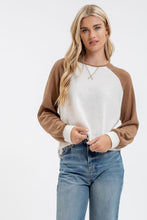 Load image into Gallery viewer, RAGLAN THERMAL LONG SLEEVE KNIT TOP
