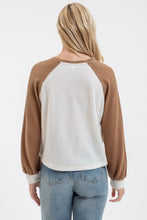 Load image into Gallery viewer, RAGLAN THERMAL LONG SLEEVE KNIT TOP
