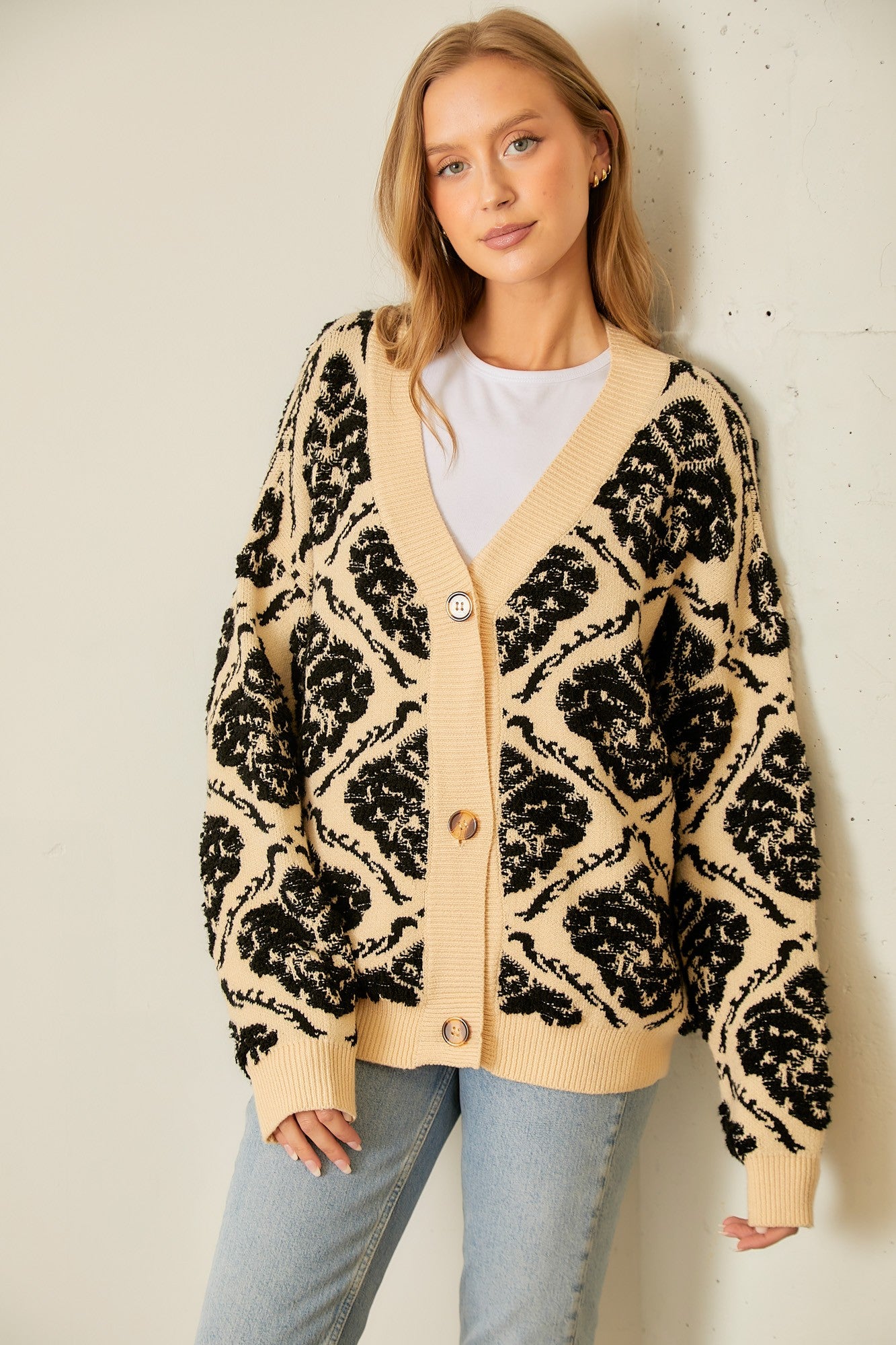 JACQUARD SWEATER CARDIGAN