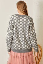 Load image into Gallery viewer, FLORAL PRINT KNIT SWEATER
