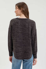 Load image into Gallery viewer, Drop Shoulder Long Sleeve Sweater Knit T
