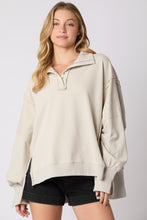 Load image into Gallery viewer, Placket Collared Sweatshirt
