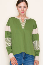 Load image into Gallery viewer, MIXED STRIPES COLORBLOCK PULLOVER TOP
