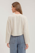 Load image into Gallery viewer, CREWNECK LONG SLEEVE RIBBED KNIT TOP
