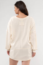 Load image into Gallery viewer, PLUS SOLID PATCHWORK SPLIT NECK KNIT TOP
