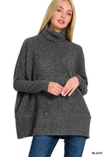 Load image into Gallery viewer, BRUSHED MELANGE HACCI TURTLENECK SWEATER
